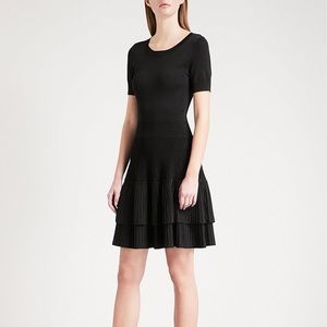 Maje raliano pleated knit skater dress